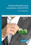 Libro Responsabilidad social corporativa. ADGG072PO