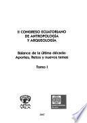 Segundo Congreso Ecuatoriano de Antropología y Arqueología