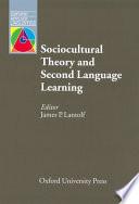 Libro Sociocultural Theory and Second Language Learning