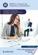 Libro Técnicas de recepción y comunicación. ADGG0208