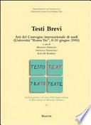 Libro Testi brevi