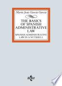 Libro The basic of Spanish Administrative Law