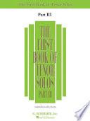 Libro The First Book of Tenor Solos