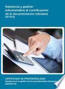 Libro UF1815 - Asistencia y gestión administrativa al contribuyente de la documentación tributaria