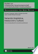 Variación Lingüística, Traducción y Cultura